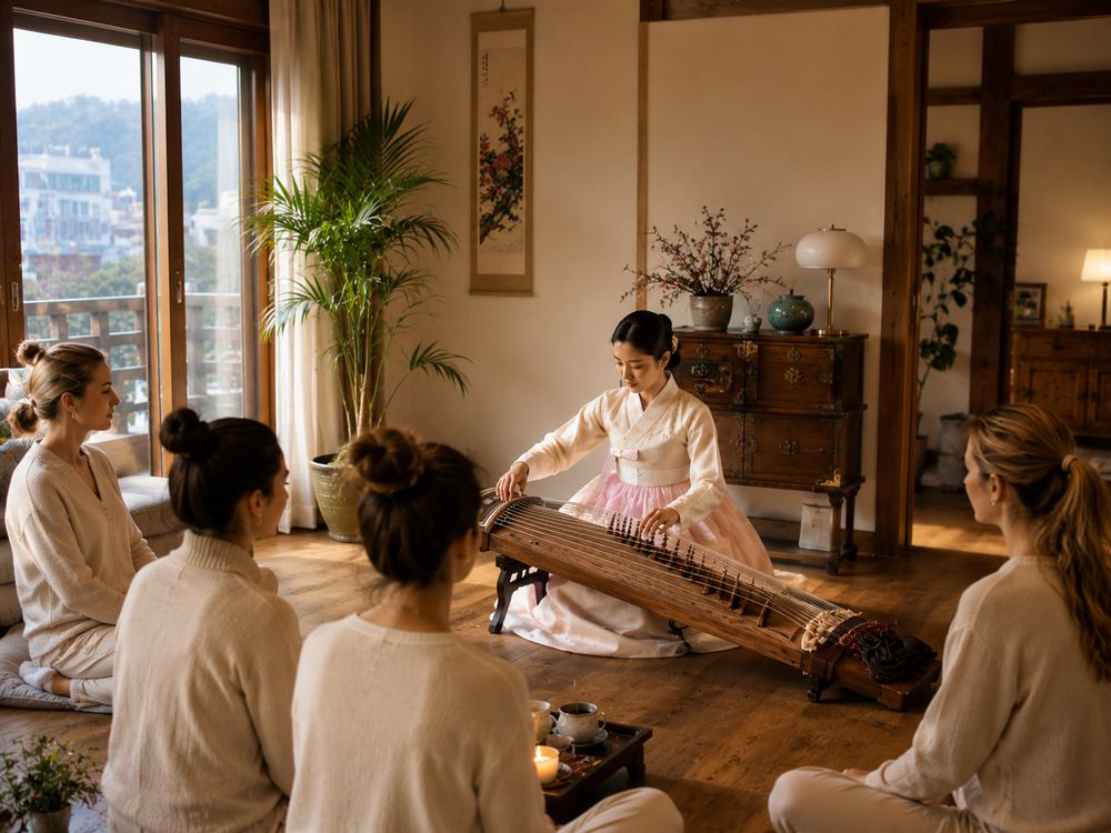 Private gayageum concert in the hanok hall